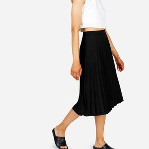 Everlane black pleated skirt (knee length)